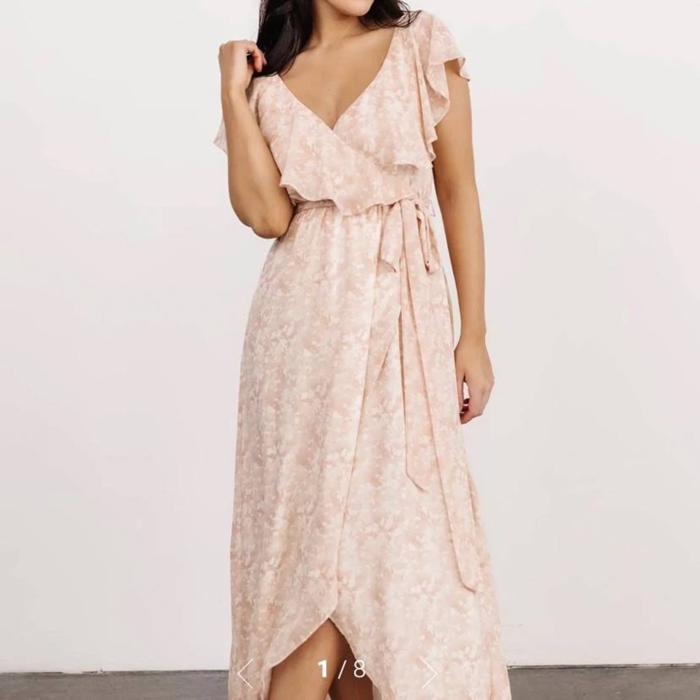 Baltic Born KATYA RUFFLE MAXI DRESS | Blush